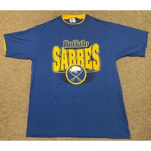 Vintage 1993 XL Buffalo Sabres NHL Hockey Single Stitch Double Lined T-Shirt